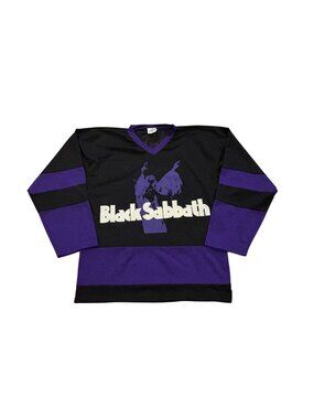 Vintage Black Sabbath Purple Hockey Jersey Large Cronies 90s Vol 4 Cross Wizard